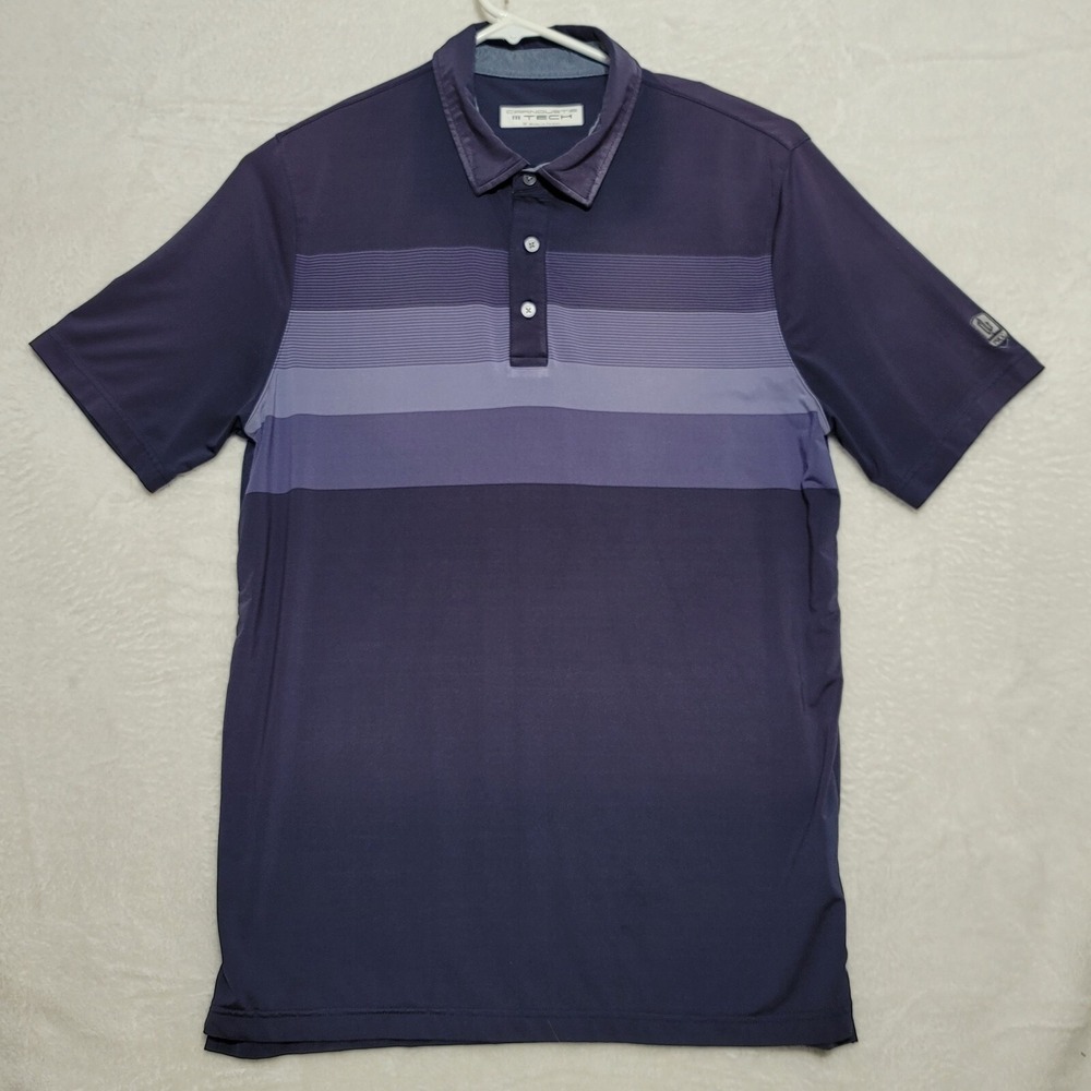 Carnoustie Tech Men's Polo Shirt Size M Medium Blue Short Sleeve Casual Golf